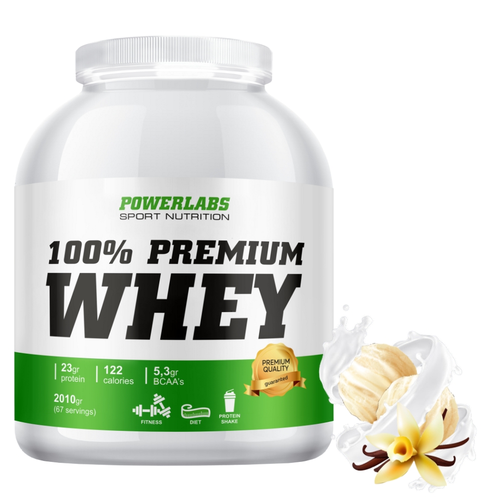 Протеин PowerLabs Premium Whey Сывороточный протеин 2010 g Ваниль