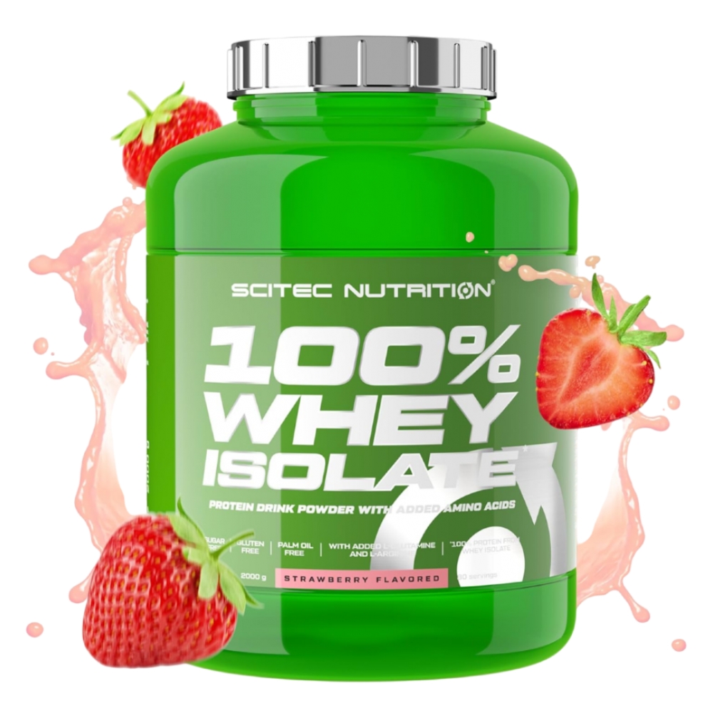 Протеин Scitec Nutrition 100% Whey Isolate 1816 g Клубника