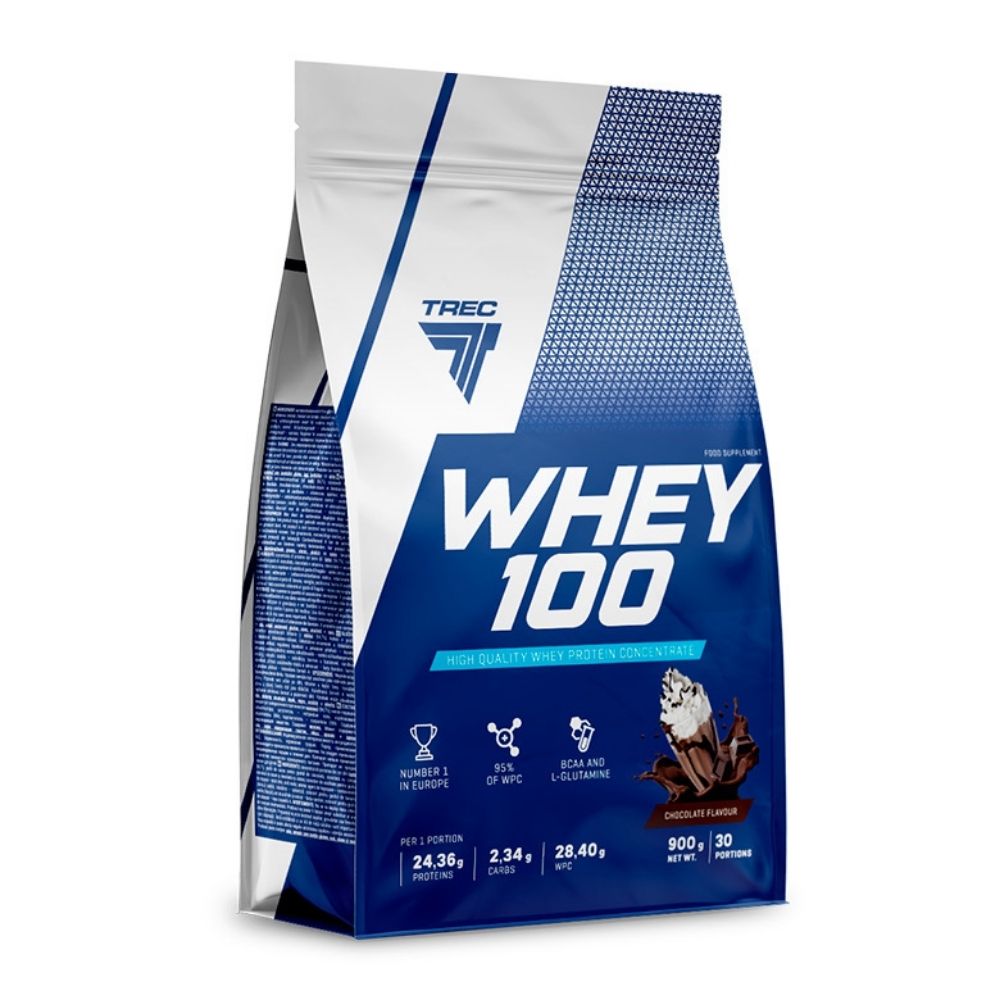 Протеин Trec Nutrition Whey 100 Сывороточный протеин 900 g Шоколад